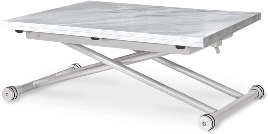 Table Basse Relevable Philadelphia Effet Marbre Moderne