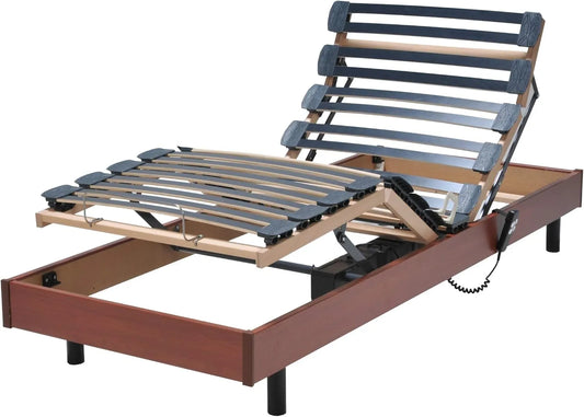 Base de Lit Électrique FLEXPUR 80x200 en Merisier