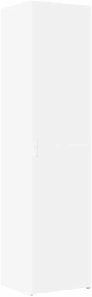 Buffet haut blanc en bois composite 45x42,5x185 cm