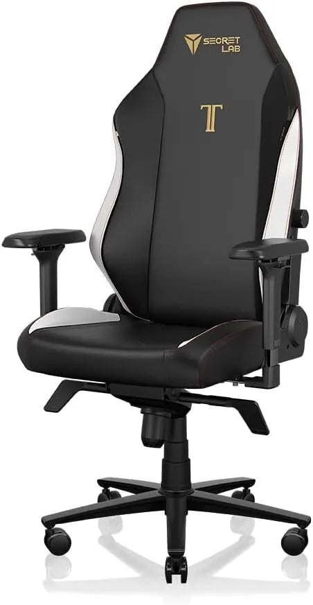 Chaise Gaming Ergonomique Titan Evo par Secretlab - Grand Modèle, Accoudoirs 4D, Appui-Tête Magnétique, Soutien Lombaire, Similicuir Noir, Charge Maximale 180kg