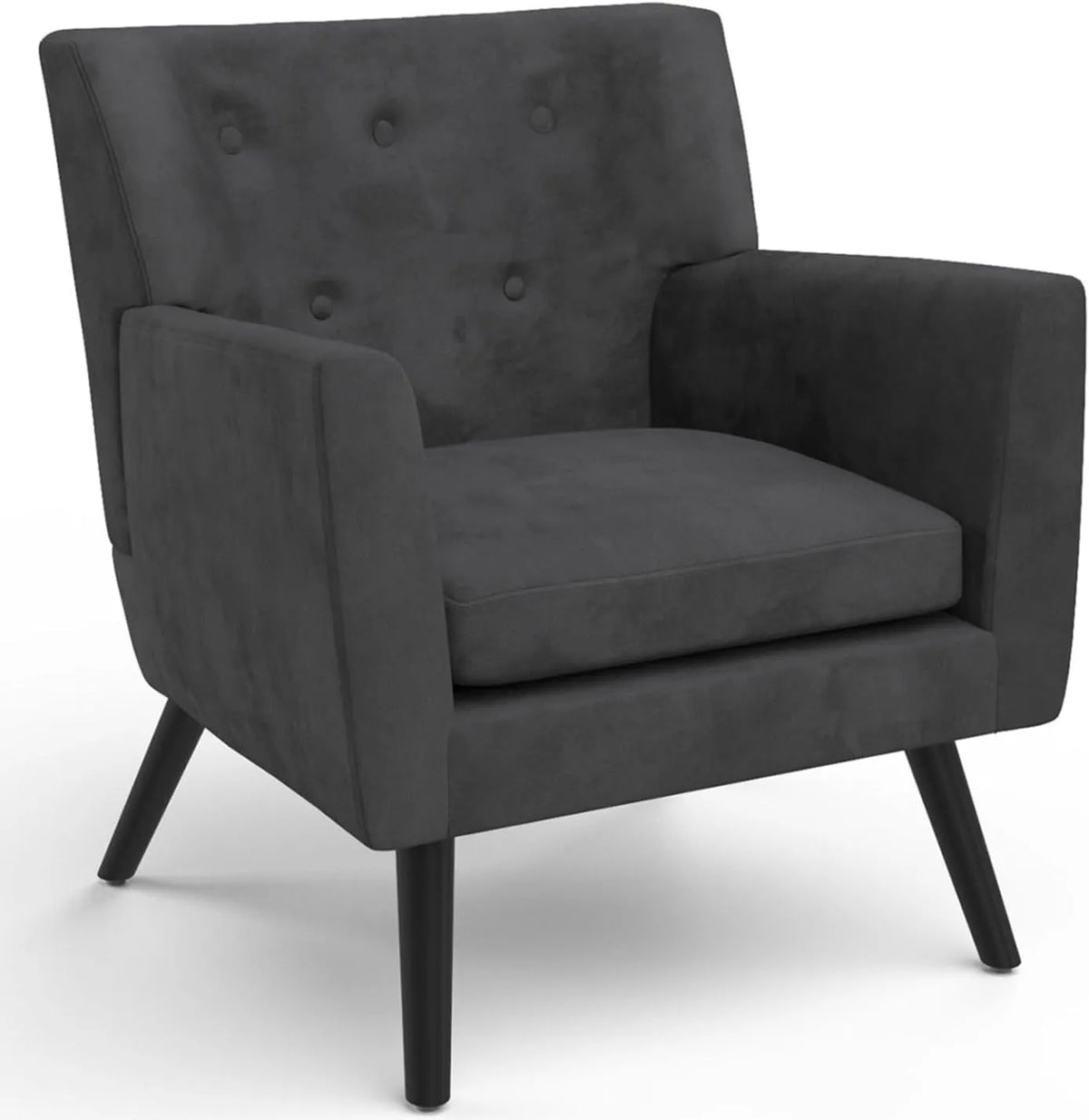 IDMarket - Chaise Scandinave Anita en Velours Gris Foncé