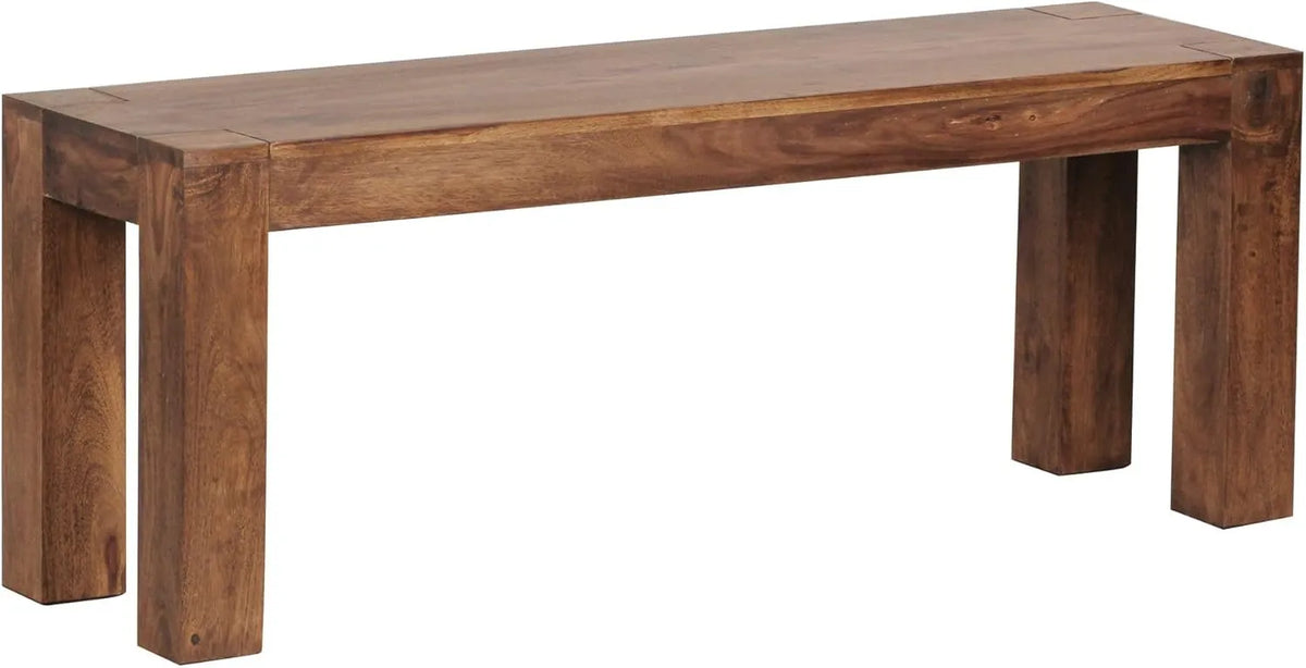 Banc Campagnard en Bois Massif Sheesham - 120x45x35 cm