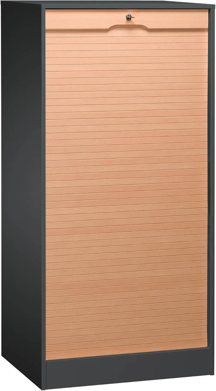 Armoire à Rideaux Double en Bois 140 cm - Couleur Anthracite