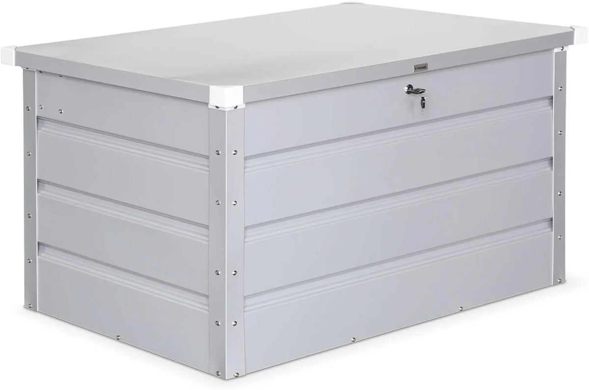Coffre de Rangement en Métal DALLAS 285L - Gris Aluminium