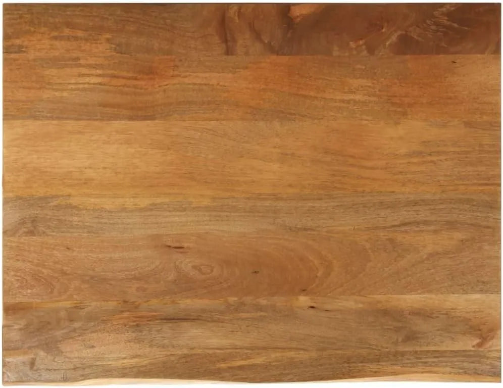 Tablette en Bois de Manguier Massif 100x80x2,5 cm, Style Bord Vivant