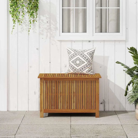 Coffre de Rangement Jardin en Bois d'Acacia 90x50x58 cm, 15kg