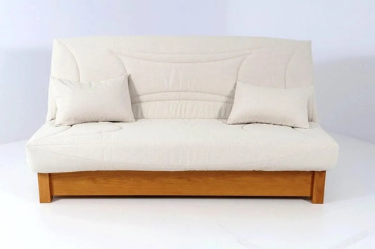 Housse de Banquette Clic Clac 140x190 cm Matelassée Beige Naturel