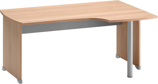 Bureau Compact en Hêtre avec Retour à Droite 160 cm - Jazz