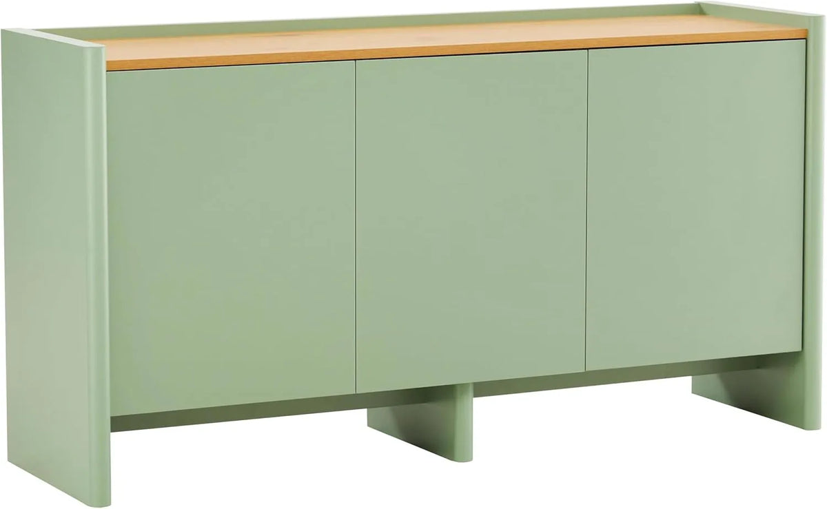 Buffet Moderne à Trois Portes Vert 140 cm