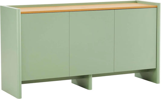 Buffet Moderne à Trois Portes Vert 140 cm