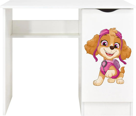 Bureau Enfant Paw Patrol avec Rangement et Impressions Durables