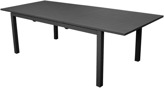 Table de Jardin Extensible en Aluminium 160 à 240 cm - Couleur Graphite
