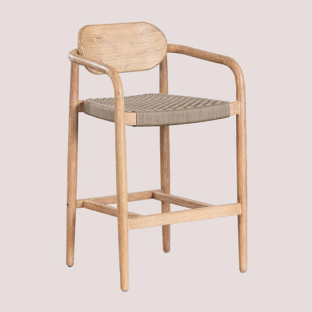 Tabouret Haut en Bois Naele - 66,5 cm - Brun Blé - SKLUM