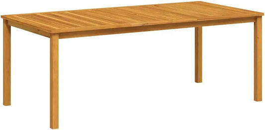 Table extérieure en bois d'acacia 200x100x74 cm pour jardin et terrasse