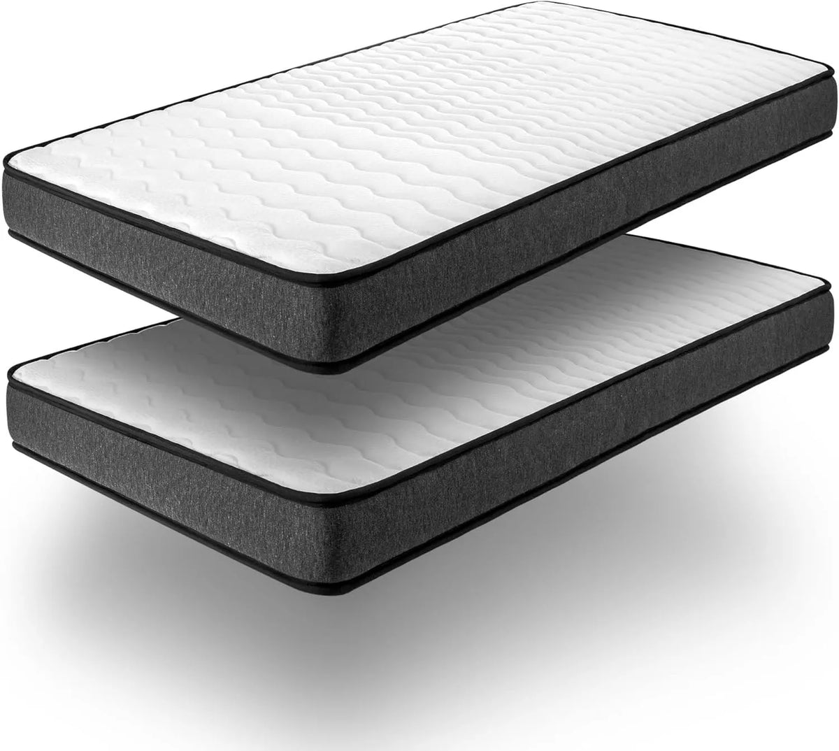 Ensemble de 2 Matelas Orion 80x200 cm - Mousse à Mémoire et Latex Bleu - 7 Zones - Hypoallergénique et Respirant
