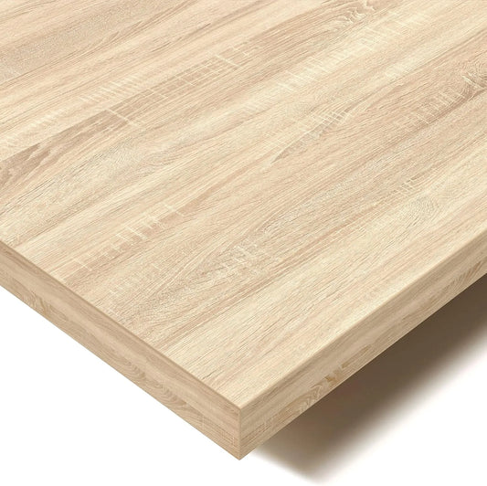 POKAR Plateau de Table 140x80 cm en Chêne Sonoma | Épaisseur 25 mm pour Bureau et Table Réglable | Durable et Fabriqué en Europe