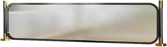 Cloison de Comptoir en Fer Translucide pour Salle à Manger et Bar, Pliable et Portable, Noir, L 80 x H 30 cm