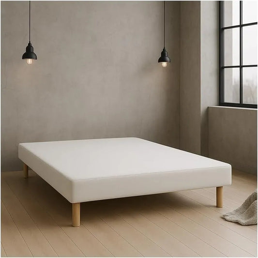 Cadre de Lit Tapissier Blanc 140x190 cm | Fabriqué en France