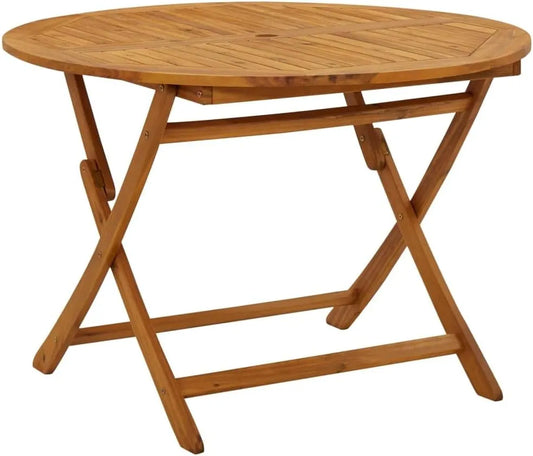 Table de jardin pliable en bois d'acacia massif 110 cm
