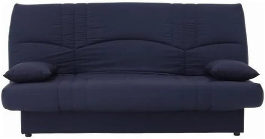 Canapé-lit 3 Places en Coton Bleu Foncé - Style Contemporain
