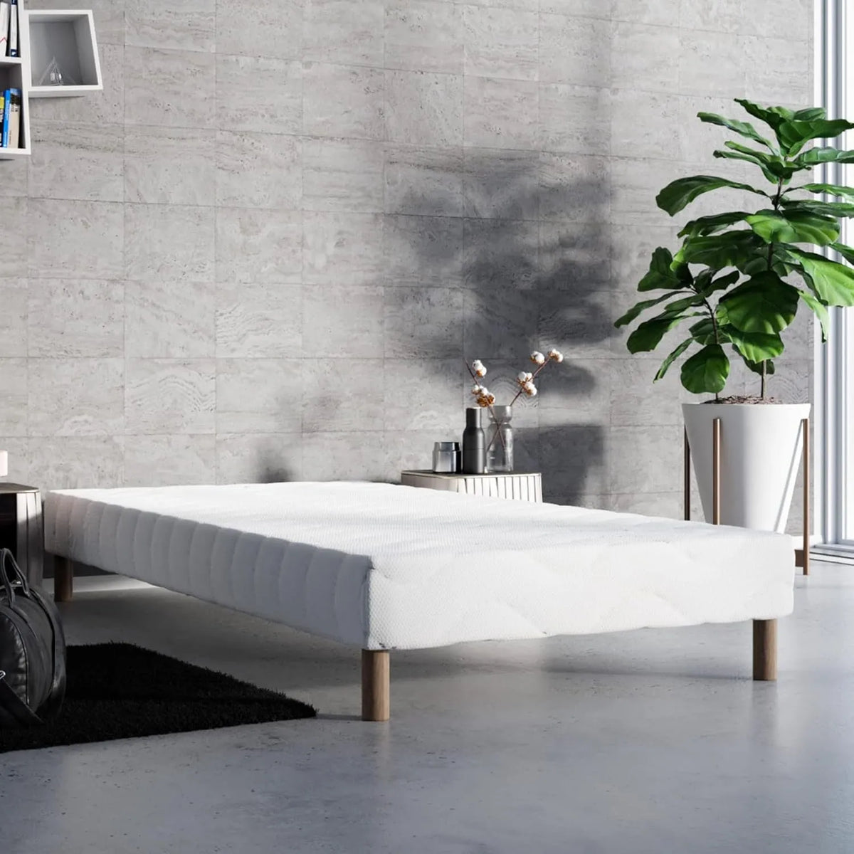 Sommier 70x190 avec 4 Pieds - Modèle Moonlight