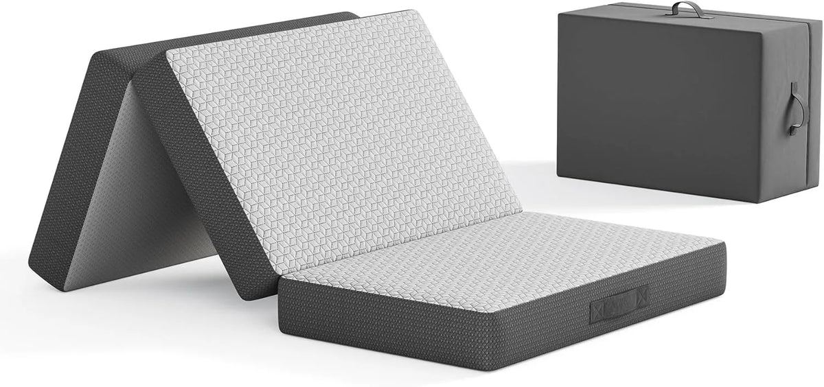 Matelas Pliable 120x190 cm en Mousse Memory avec Housse de Transport, Idéal pour Voyage et Invités