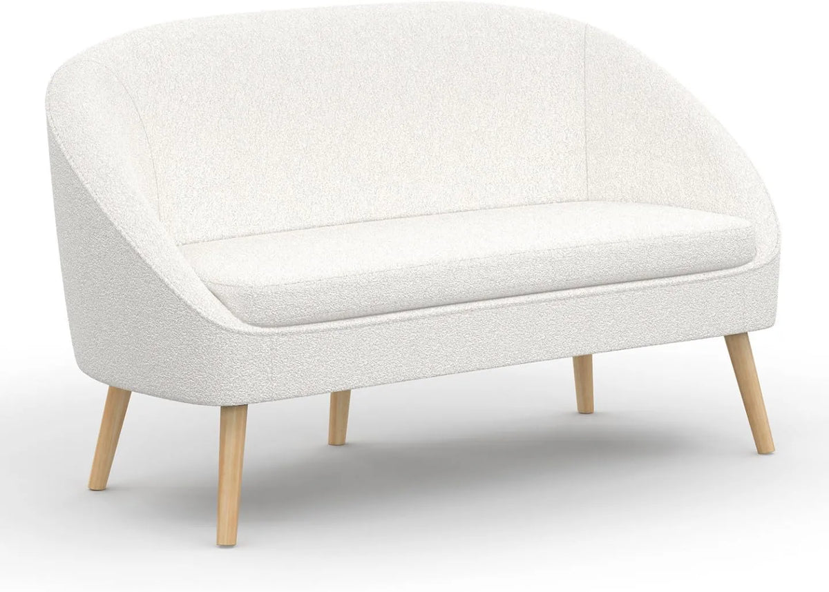 IDMarket - Sofa Lit Sonia en Bouclette Blanche