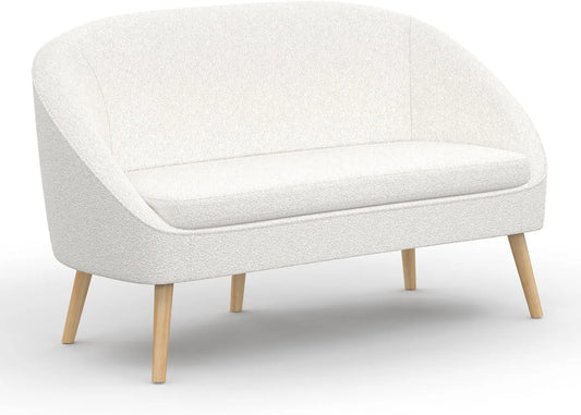 IDMarket - Sofa Lit Sonia en Bouclette Blanche