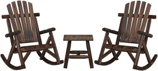 Ensemble de 3 Canapés de Jardin en Épicéa Massif, Chaises Longues et Canapé-Lit