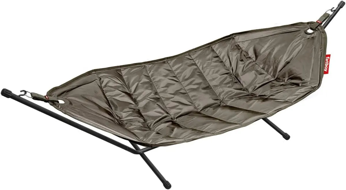 Hamac Pliable avec Support Fatboy Headdemock - Extérieur et Terrasse, 270x138cm - Taupe