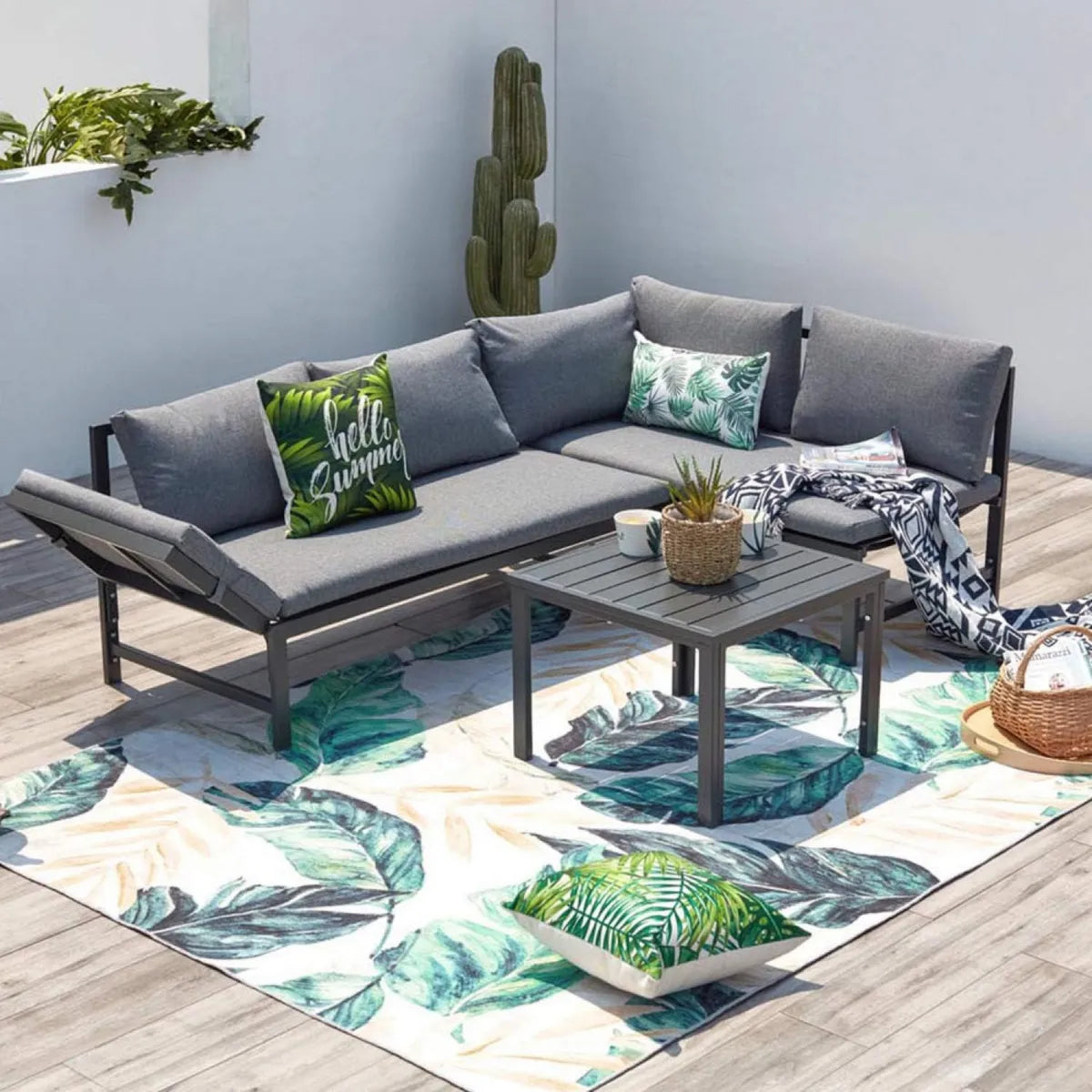 Ensemble Lounge 2 Places Acapulco Naturel - Style Vintage Années 50