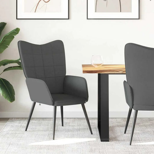 Chaise longue ergonomique en tissu gris avec cadre en acier, idéale pour jardin ou salon