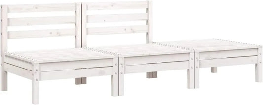 Salon de jardin modulaire 3 places en bois de pin massif, personnalisable pour extérieur