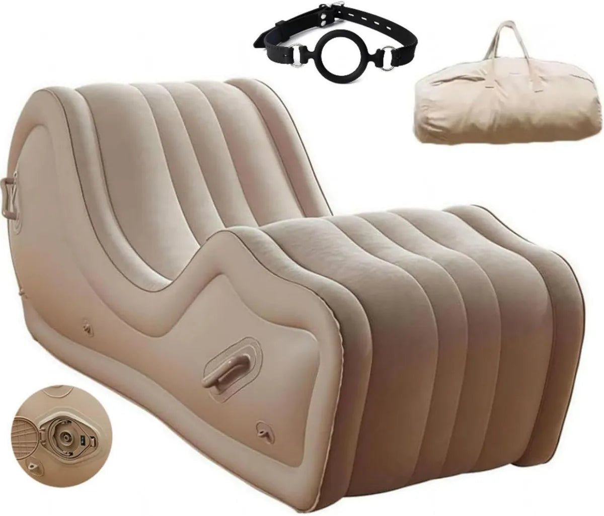 Canapé gonflable inclinable ultra-résistant pour l'extérieur