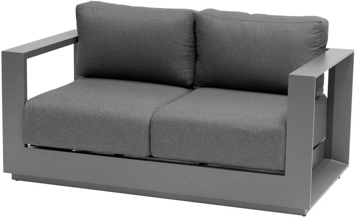 Canapé de Jardin Moderne en Graphite et Gris Zebrano - Hespéride