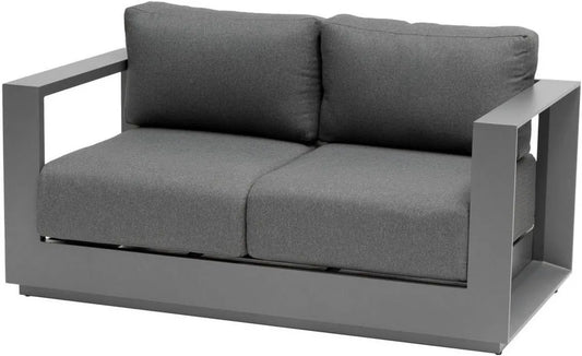 Canapé de Jardin Moderne en Graphite et Gris Zebrano - Hespéride