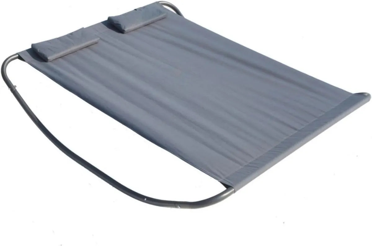 Transat Double Moderne Gris Coachella - Acier & Polyester Imperméable
