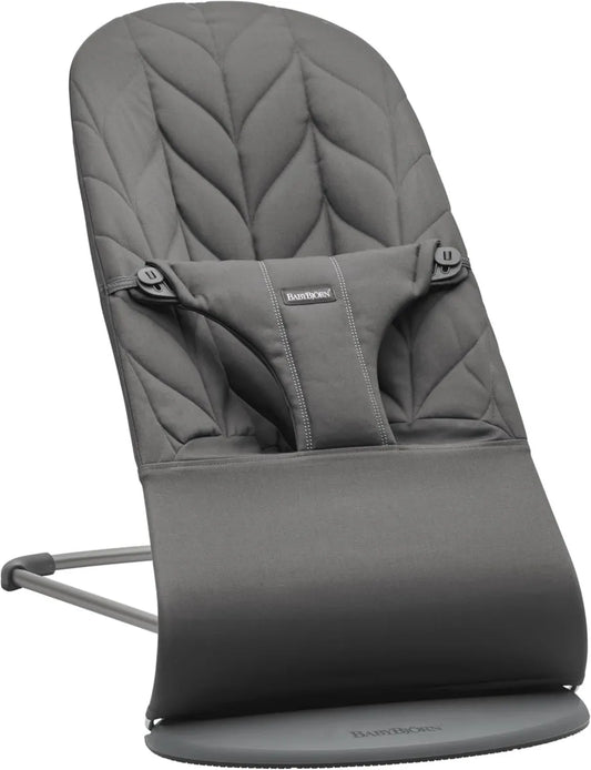 Transat bébé BabyBjörn Bliss, tissu anthracite matelassé