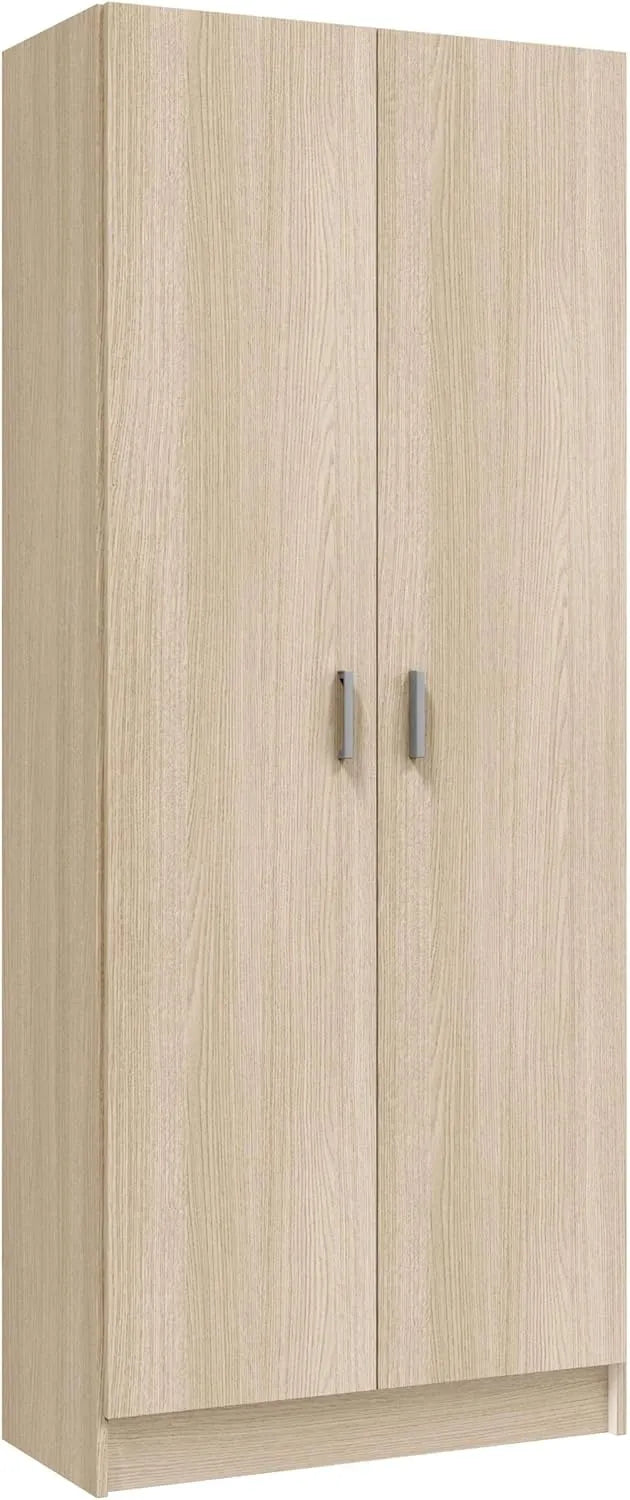Armoire de rangement – avec Bibliothèque et étagère de rangements, 2 portes, 3 étagères, 180 × 73 × 37 cm