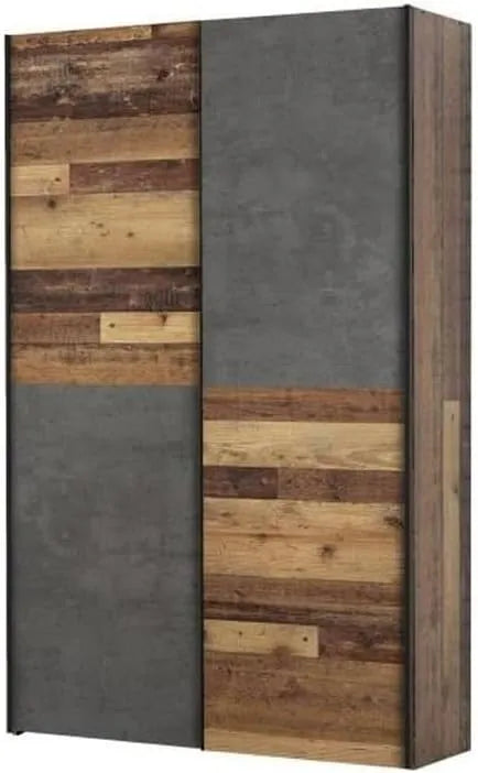 Armoire de rangement — en bois, 120 × 42 × 190, 50 cm, gris