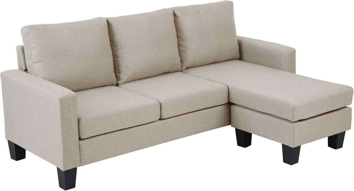Canapé d'angle et canapé panoramique — angle droit, revêtement en tissu, 3 Places, 192 cm