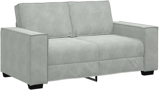 Canapé: Deux Places, 2 Places, 120 cm, gris, revêtement en velours