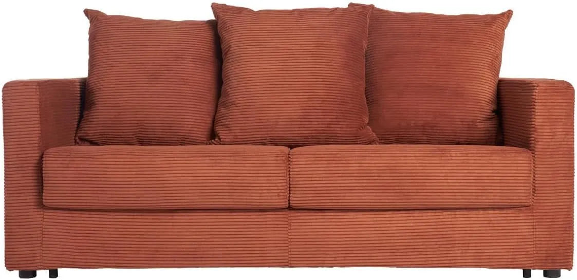 Canapé — en velours côtelé, revêtement en tissu, convertible, 3 Places, 13 cm