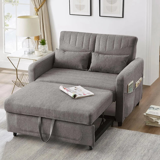 Canapé convertible et canapé-lit — convertible, avec dossier, réglable, 2 places, gris, extensible