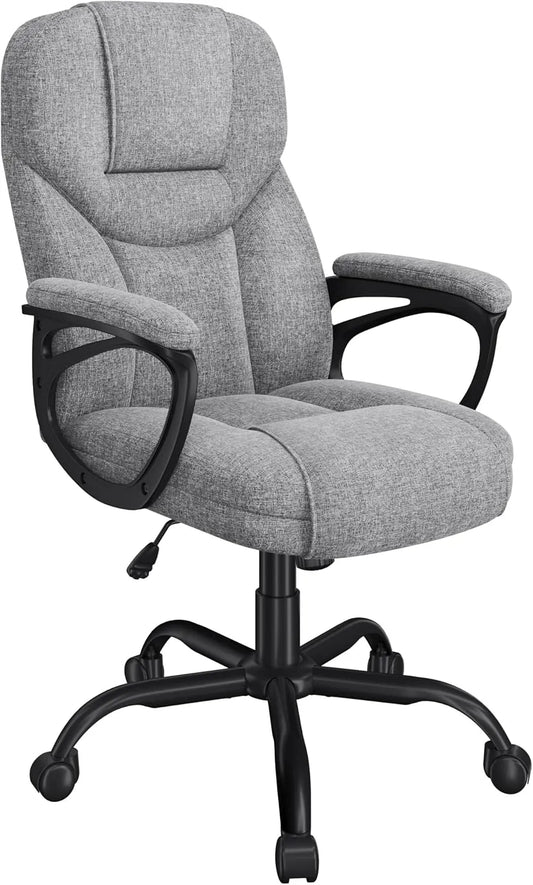 Bureau et table informatique: en métal, revêtement en tissu, avec dossier, réglable, gris