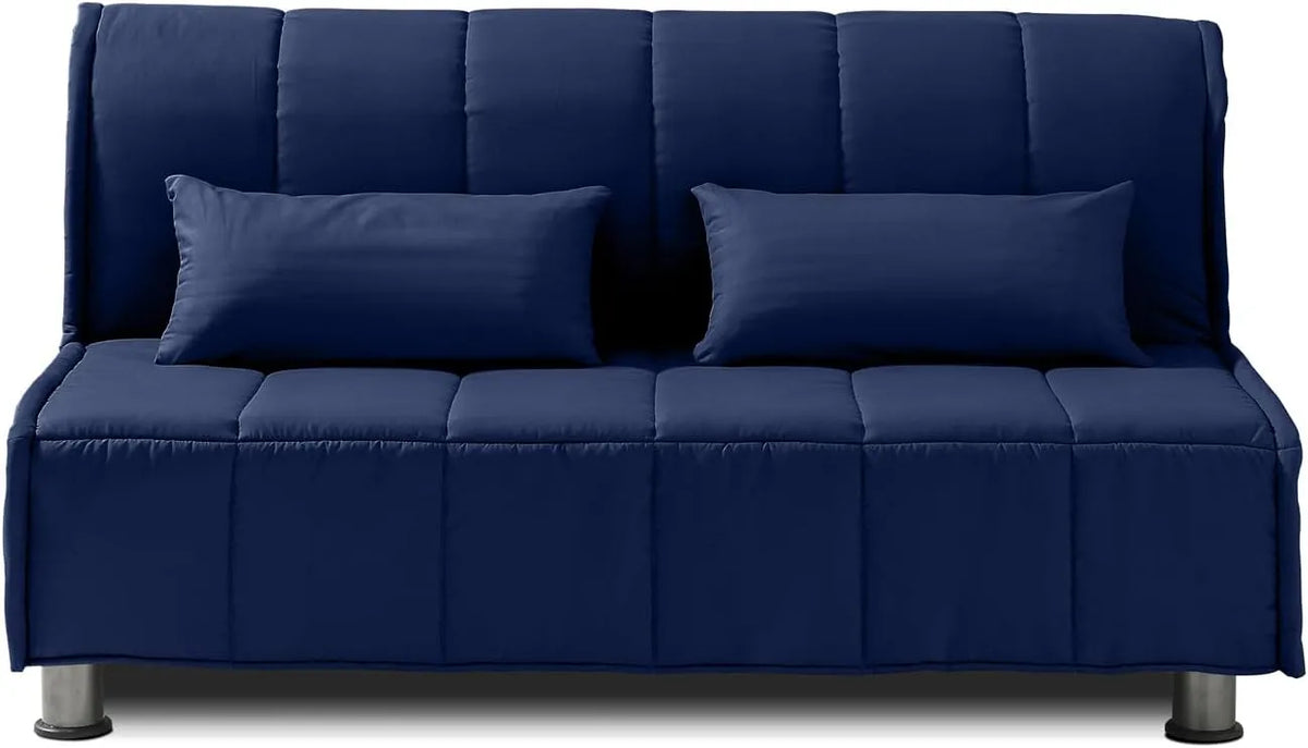 Canapé convertible et canapé-lit – EVENING, lavable, convertible, avec coussins, 2 Places, 140 × 190, bleu, revêtement en tissu